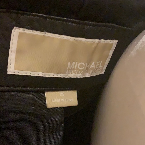 Michael Kors black leather jacket - Picture 3 of 10